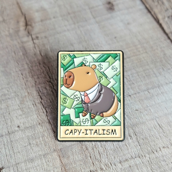 Capybara Pin Capy-Italism - Picture 1 of 2